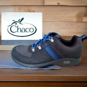 Chaco basin black & blue sneakers men's shoes flat with lace new with ta…